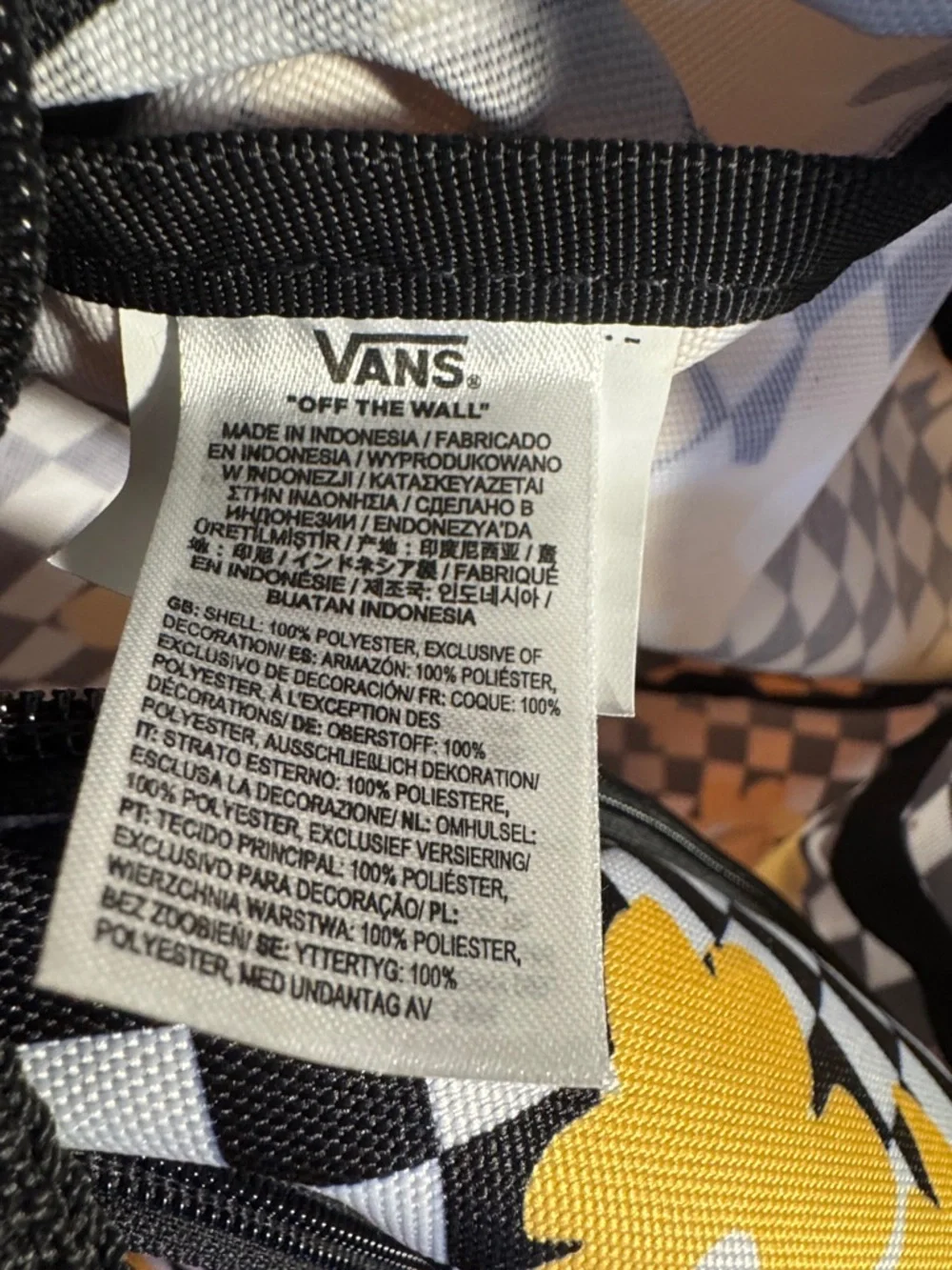 Vans backpack black